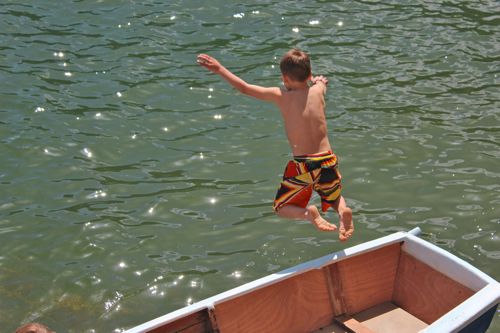 Swimming in Lake Atitlan : San Marcos, Guatemala